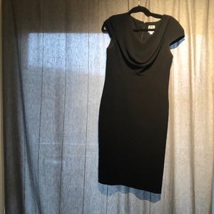 Black cowl neck dress